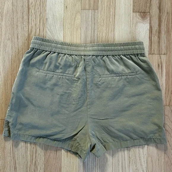 REISS isador drawstring short pull on tencel khaki safari size 6 US - Picture 12 of 12